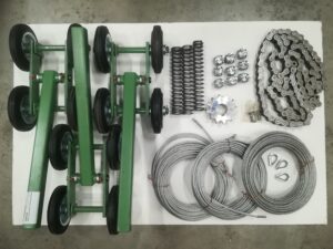 Servicepaket till fylltömmare Neuero NAS Boggie kedjehjul vajer kaus rullkedja